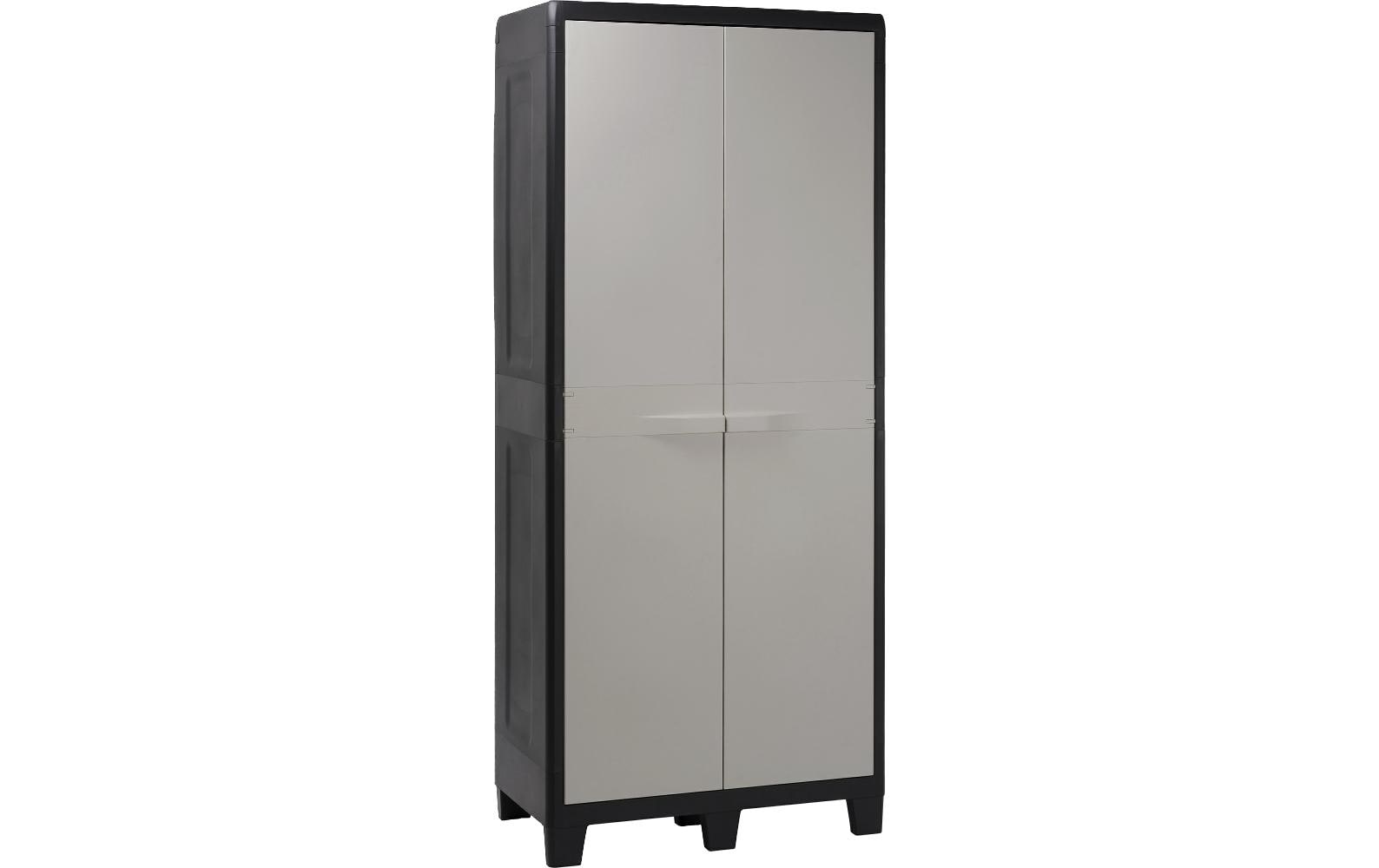 Toomax Schrank, 4 Tablare, Kunststoff, 780 × 460 × 1820 mm, Grau
