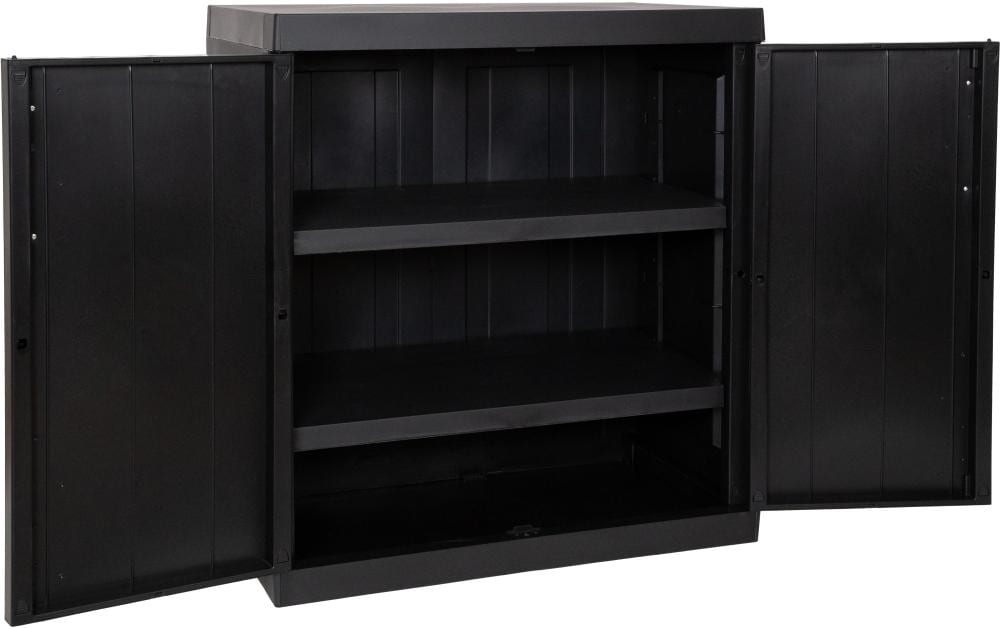 Toomax Mega-Niedriger Schrank – Aktenschrank, 2 Tablare, Kunststoff, 890 × 540 × 960 mm, Grau