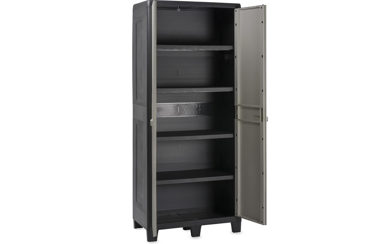 Toomax Schrank, 4 Tablare, Kunststoff, 780 × 460 × 1820 mm, Grau
