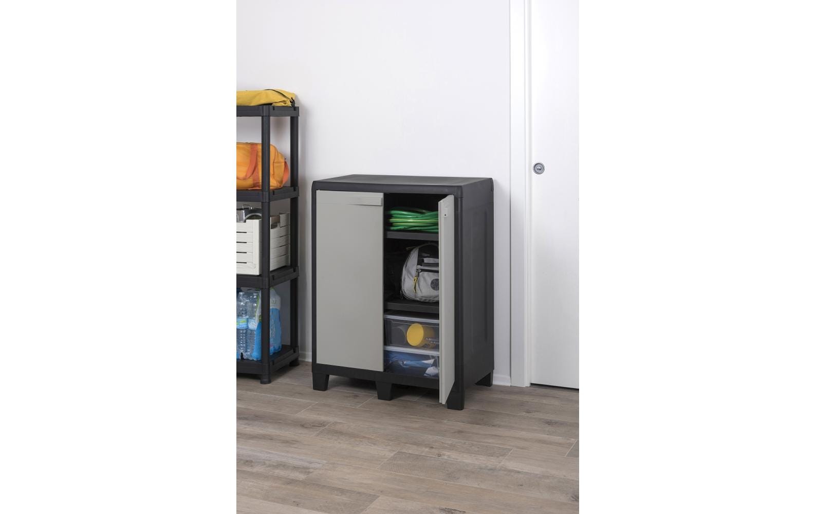 Toomax Aktenschrank, 2 Tablare, Kunststoff, 790 × 244 × 455 mm, Grau