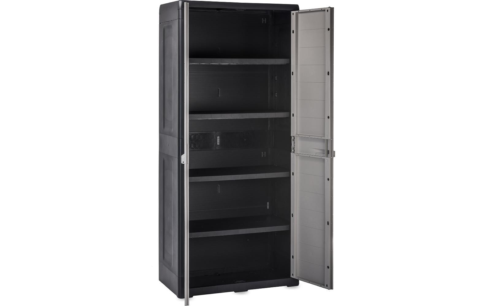 Toomax Schrank – 4 Tablare, Kunststoff, 780 × 460 × 1750 mm, Grau