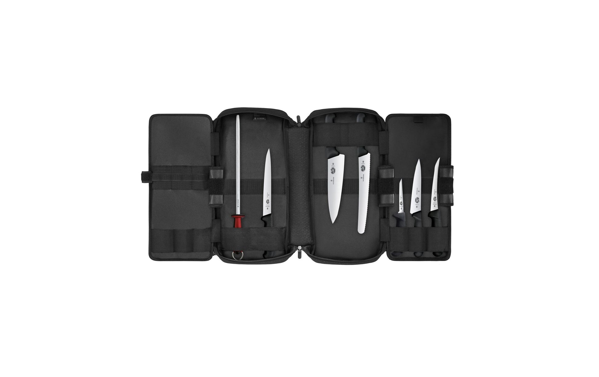Victorinox 16-teiliges Messerset, Edelstahlklingen, schwarzer Kunststoffgriff