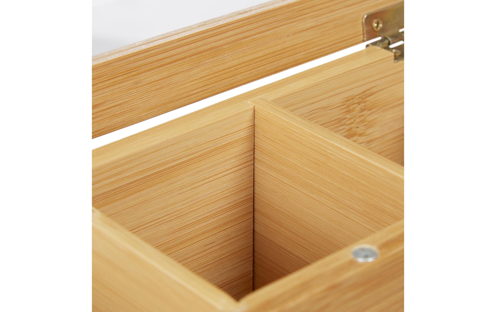 Relaxdays Teebeutelbox Bambus/Kunststoff, 6 Fächer, 44 × 9 × 9 cm, Braun