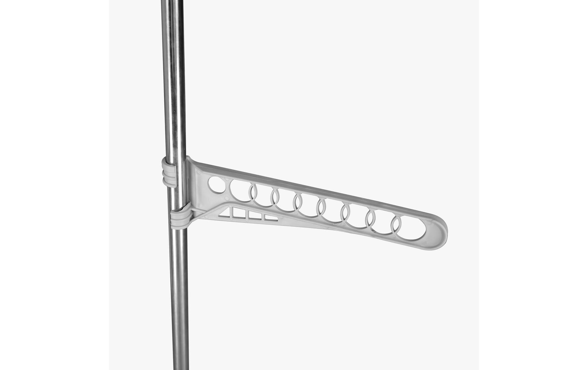 Relaxdays Wäscheständer – Leinenlänge 1100 cm – Edelstahl, Kunststoff – Weiss, Silber – 1 Stk.