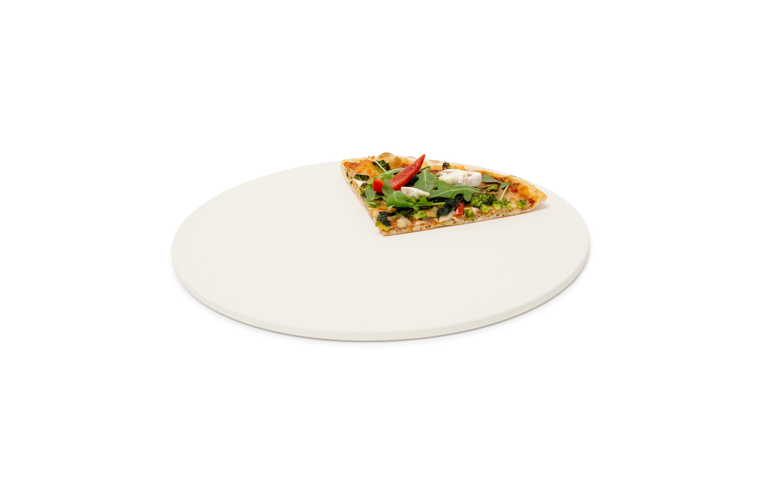 Relaxdays Pizzastein Ø 33 × 1 cm, Cordierit, beige, für Backöfen, Herde und Grills