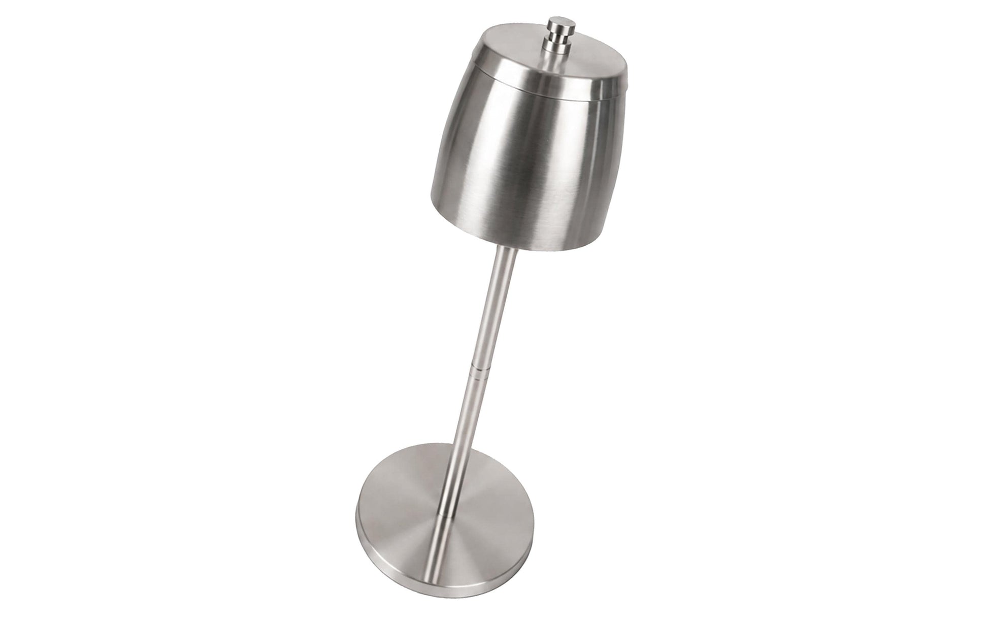 Relaxdays Aschenbecher – Ø 15 cm × 68 cm, Edelstahl, silber, höhenverstellbar