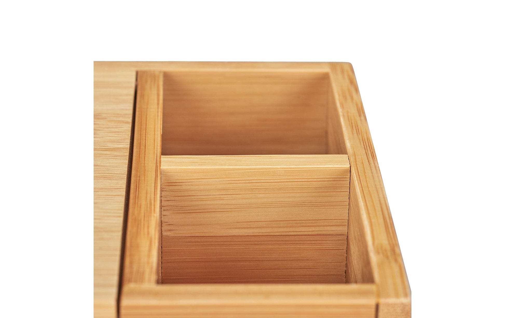 Relaxdays Kosmetiktuchbox – freistehend, 100% Bambus, 30,5×9 cm, Hellbraun