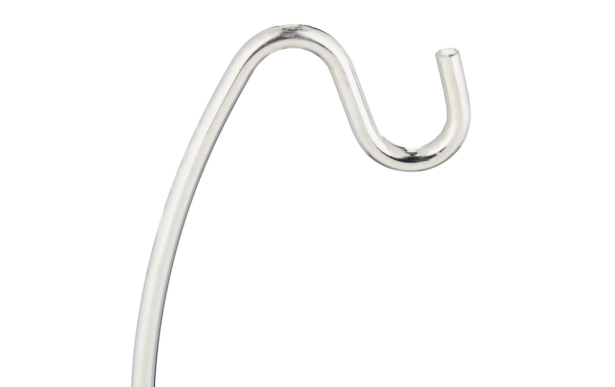 Relaxdays Bananenhalter mit Haken Ø 16,5 × 33 cm, Eisen/Gummi, Silber