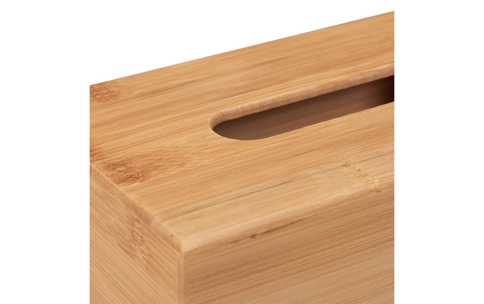 Relaxdays Kosmetiktuchbox – freistehend, Bambus, 24,5×8,5×13,5 cm