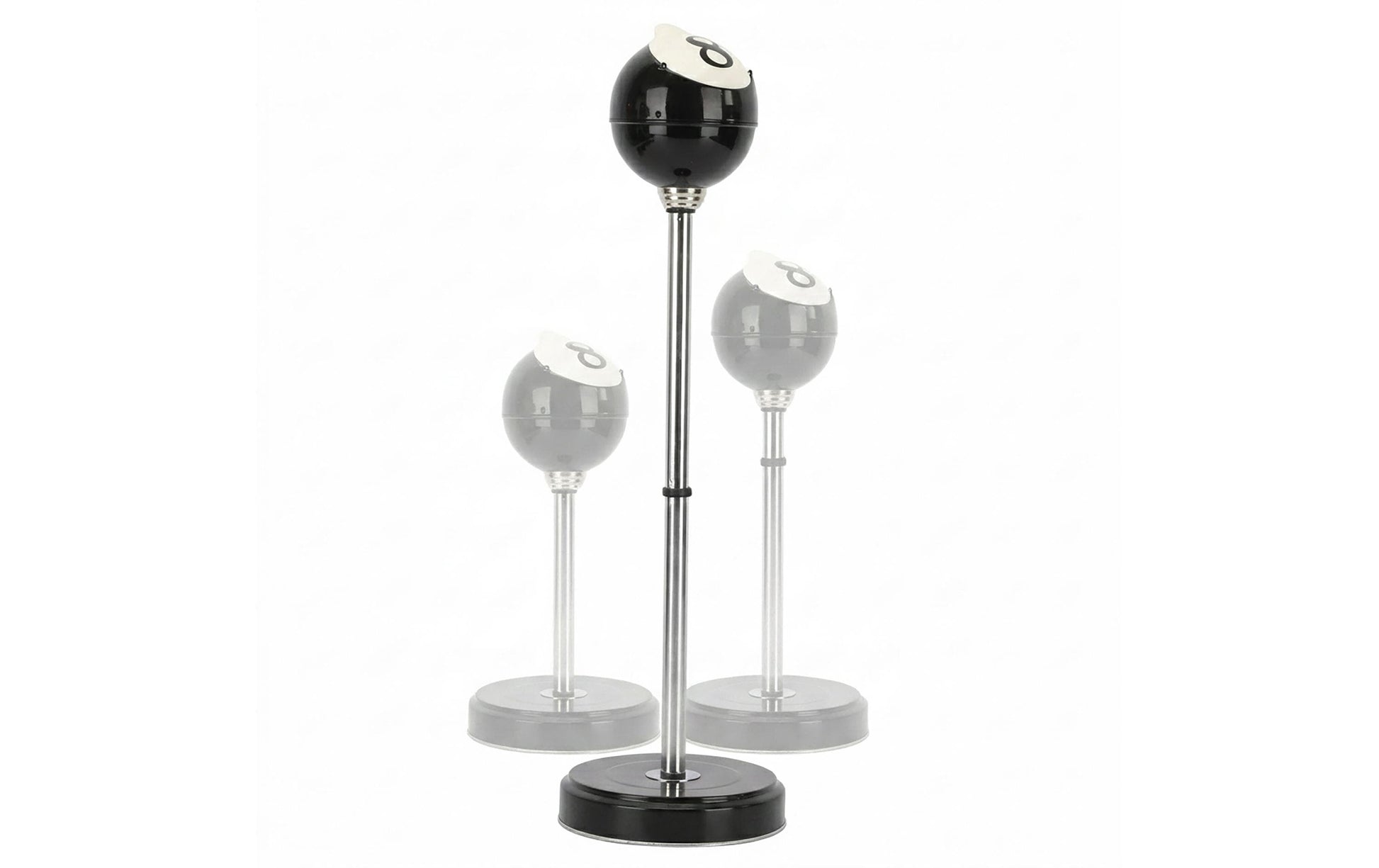 Relaxdays Standascher – Stahl, schwarz, silber, weiss, Ø 90 × H 700 mm