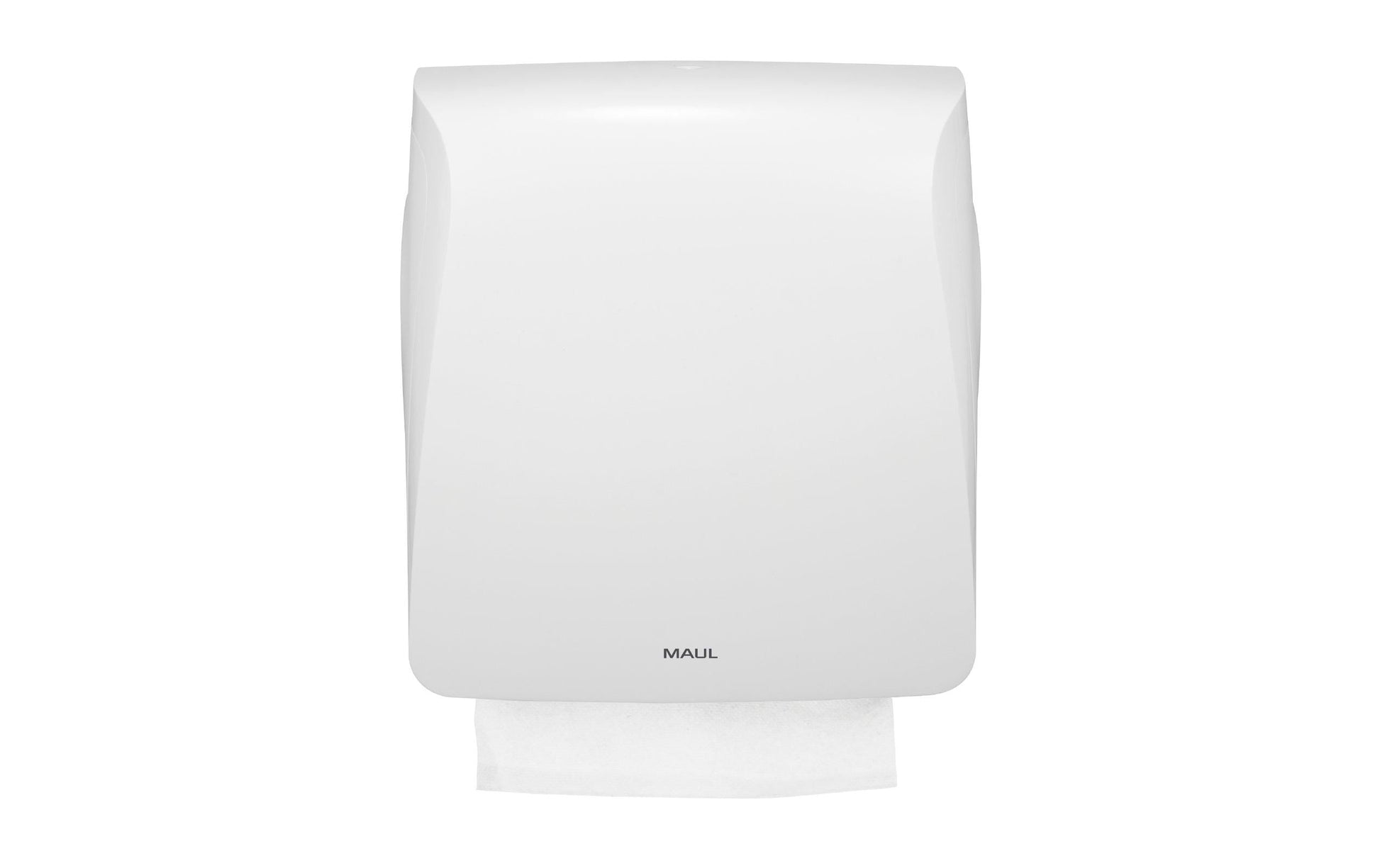MAUL Falthandtuchspender – Kunststoff, weiss, 165 × 355 × 335 mm