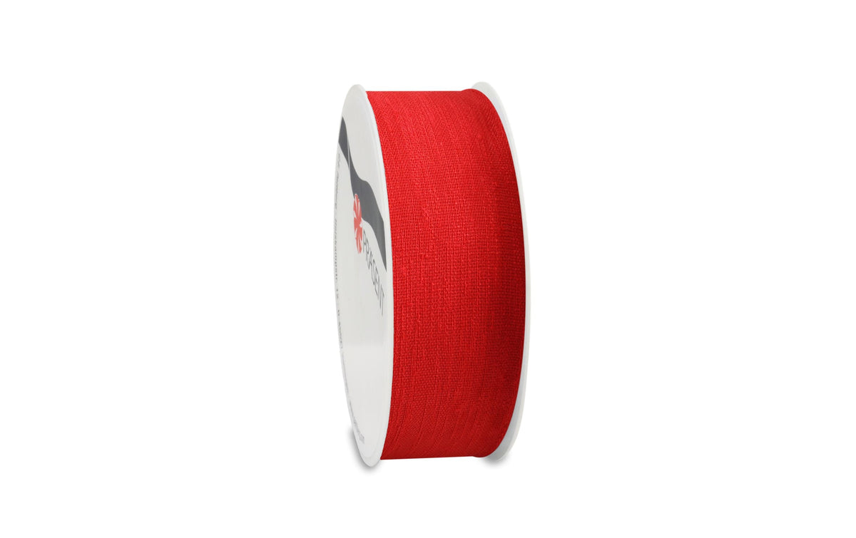 Pattberg Geschenkband, Polyester, Einfarbig, Rot, 25 mm × 2 m, 10 Stk.