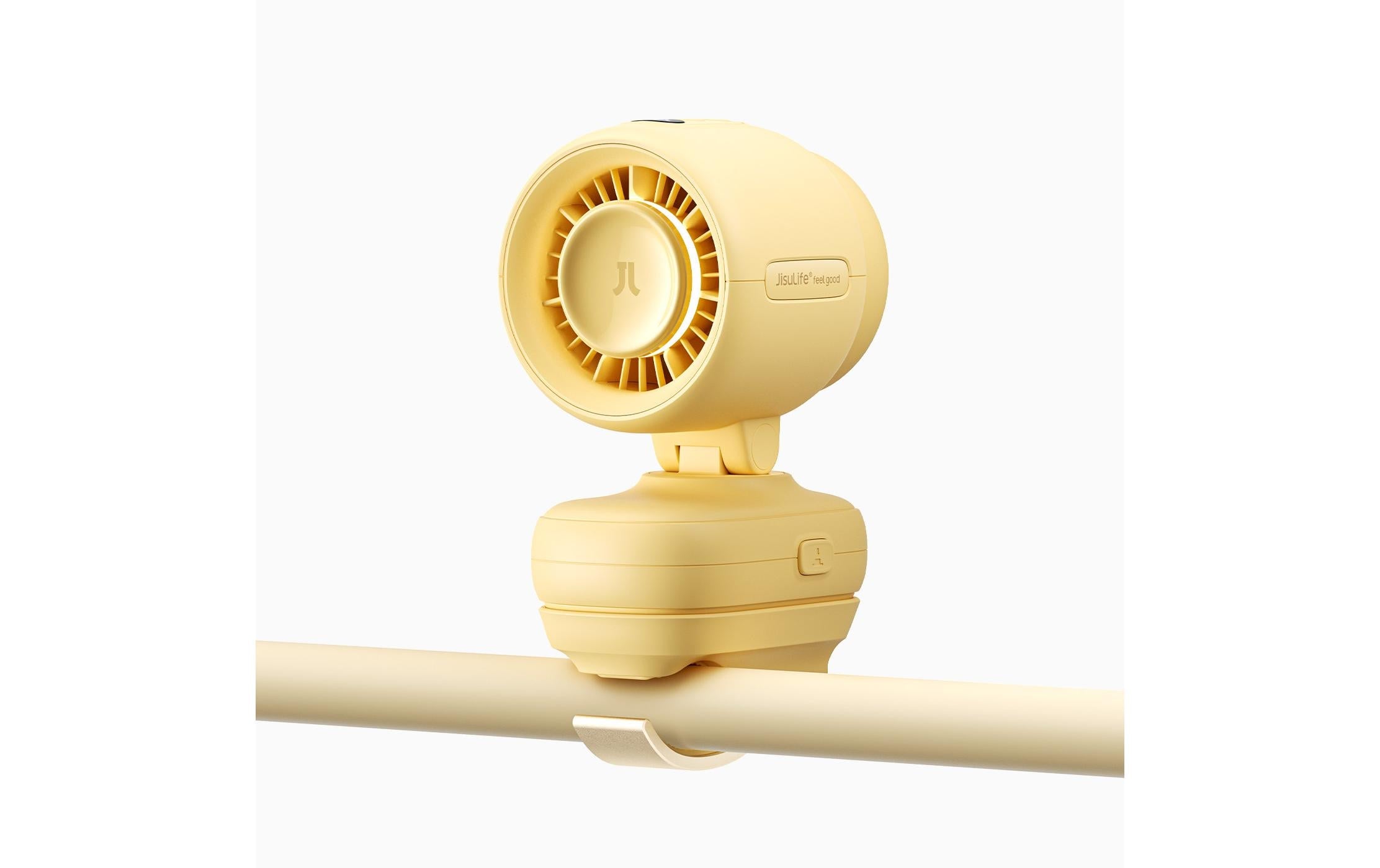 Jisulife Handventilator Fan 4 – 5000 mAh, Akkubetrieb, USB, Gelb