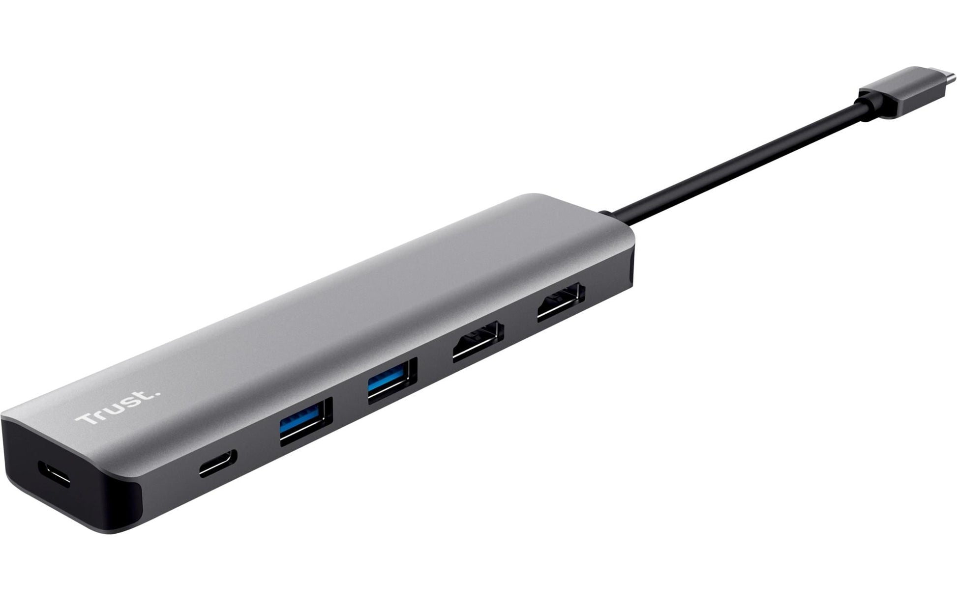 Trust Dalyx Multiport-Adapter – USB-C, 2× HDMI, 2× USB-A, 85 W PD, für Universal