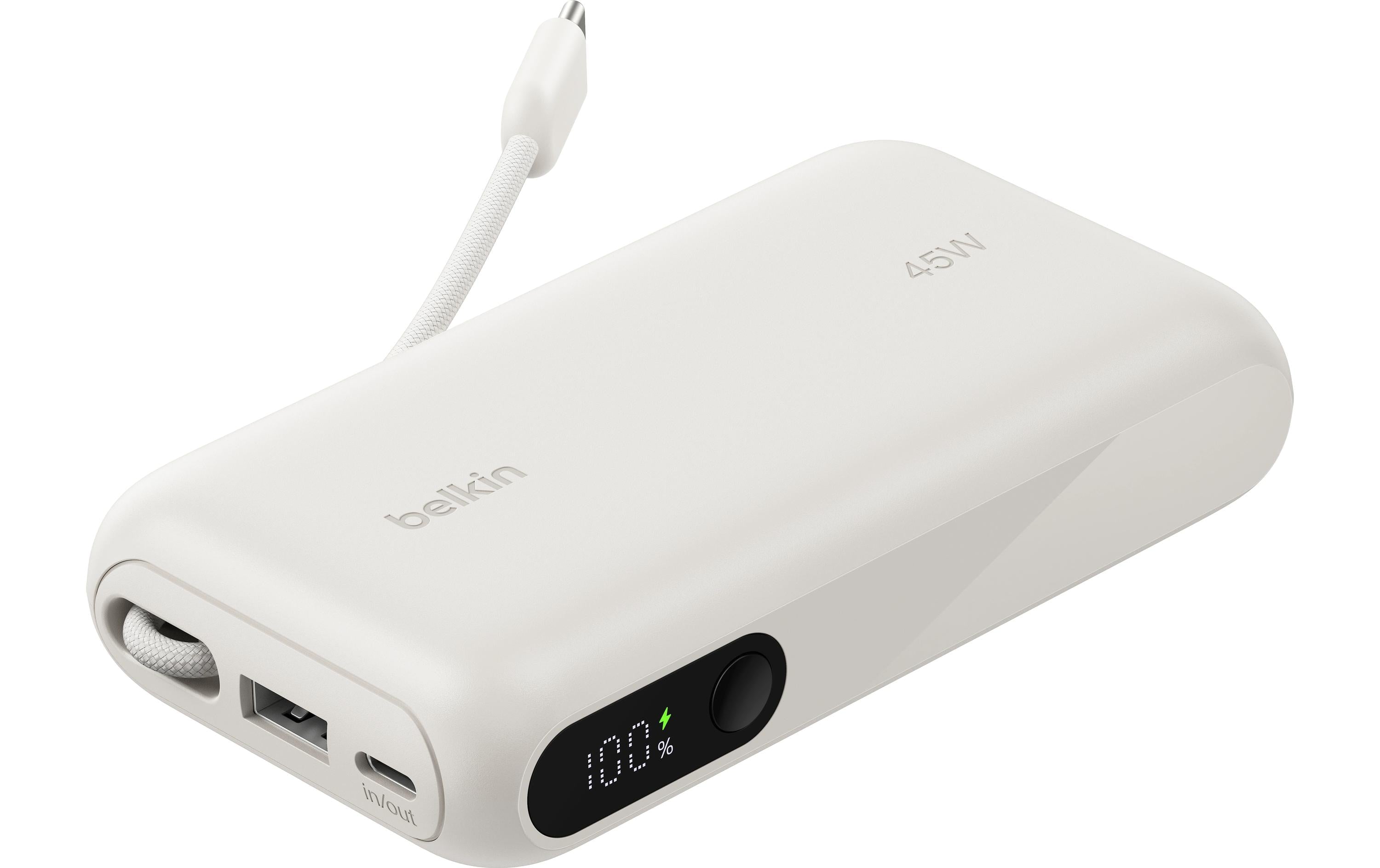 Belkin BoostCharge Powerbank 10'000 mAh – mit Display, beige