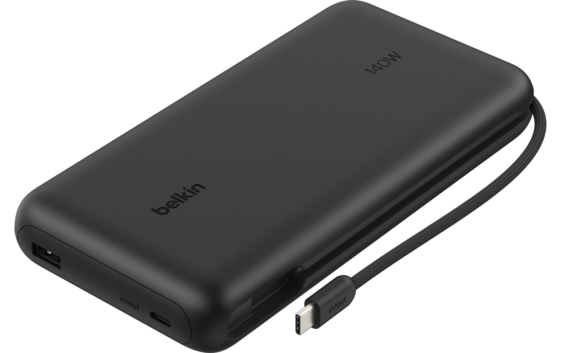 Belkin Powerbank 25'000 mAh – 140 W PD, 2× USB-C, 1× USB-A, schwarz