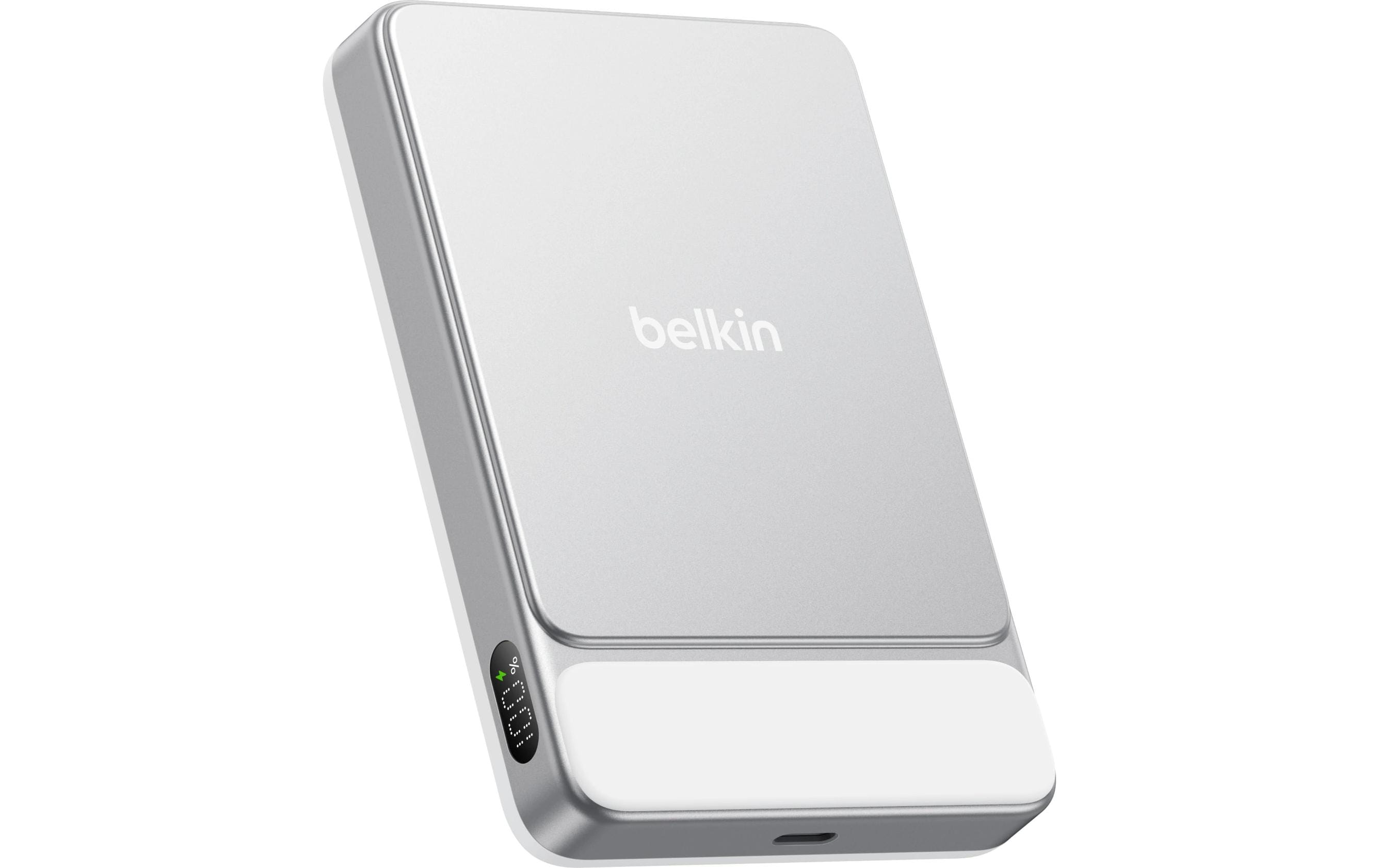 Belkin UltraCharge Pro Slim MagSafe Powerbank 10'000 mAh – silber, mit Display