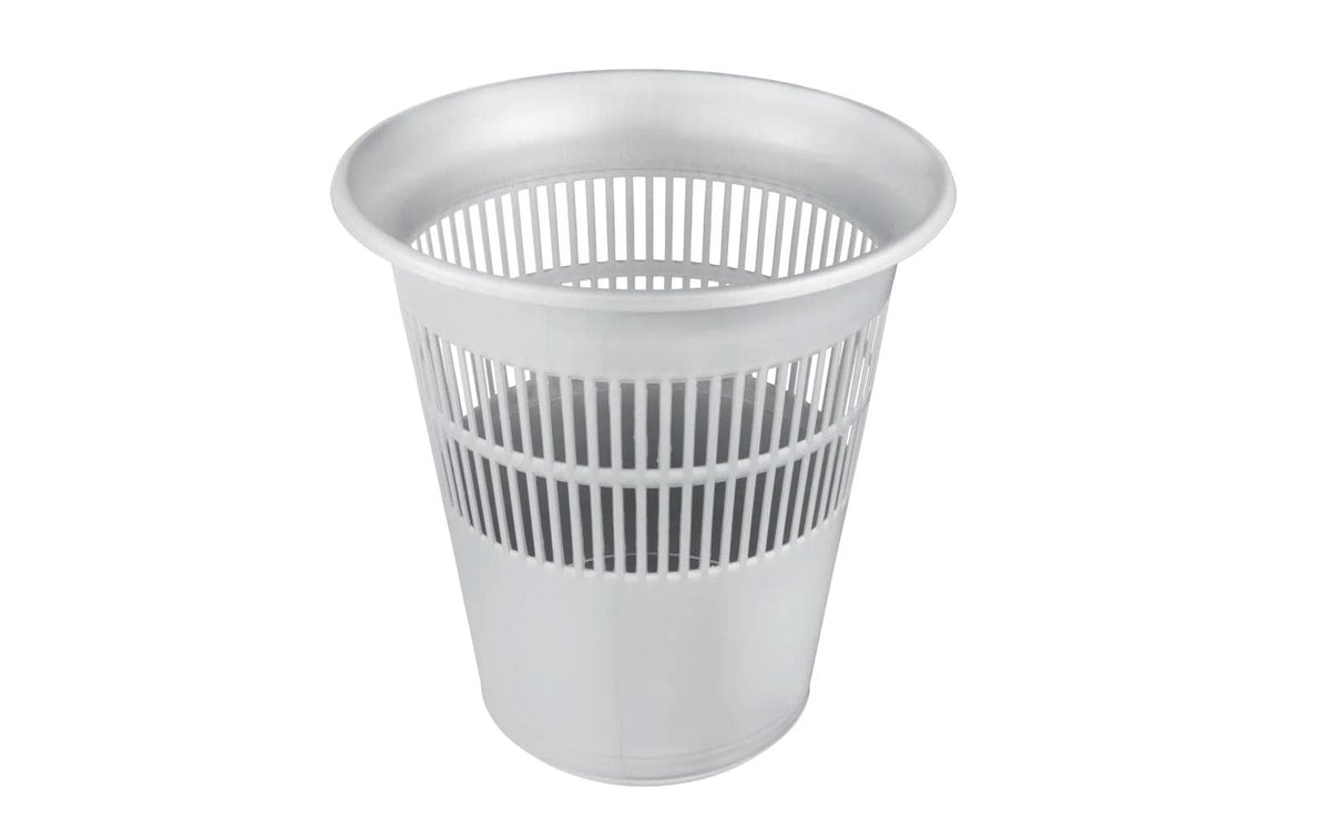 keeeper Papierkorb Jasper – Kunststoff (PP), quadratisch – silber – 29×29×31 cm