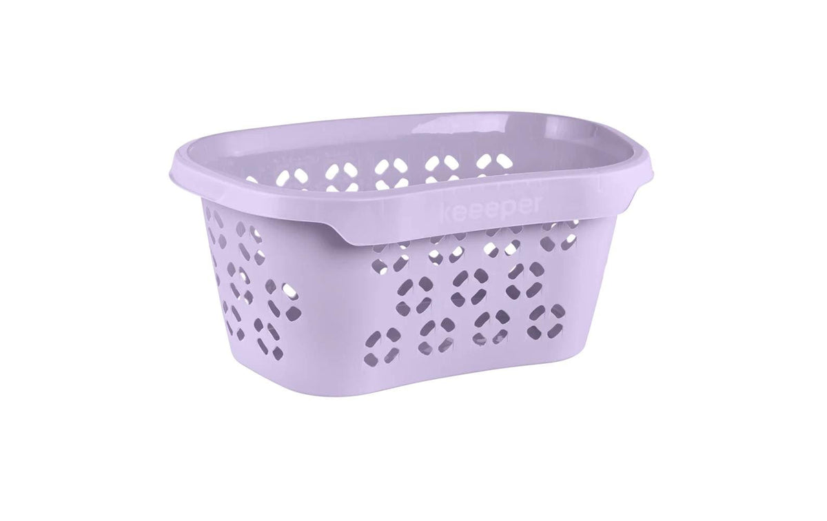 keeeper Anton Aufbewahrungskorb 30,5 l – Kunststoff – Violett – Ergonomische Griffe
