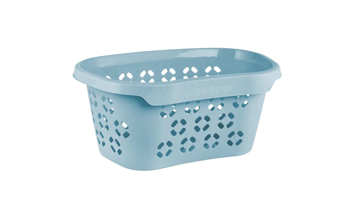 keeeper Anton Aufbewahrungskorb 30,5 l – Polypropylen – Blau – stapelbar, mit Griff – 575 × 265 × 380 mm