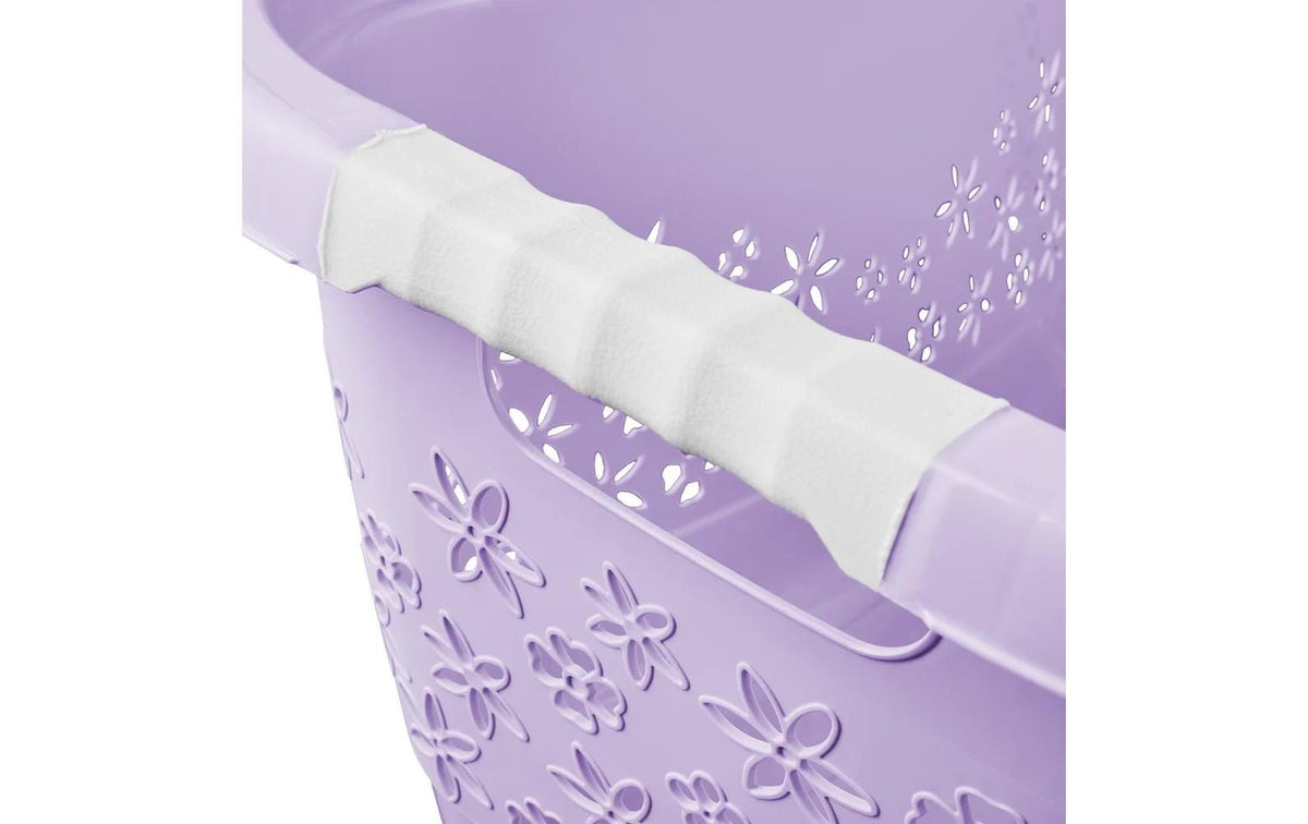 keeeper Aufbewahrungskorb 50 l – mit Softgriffen – Kunststoff – Violett
