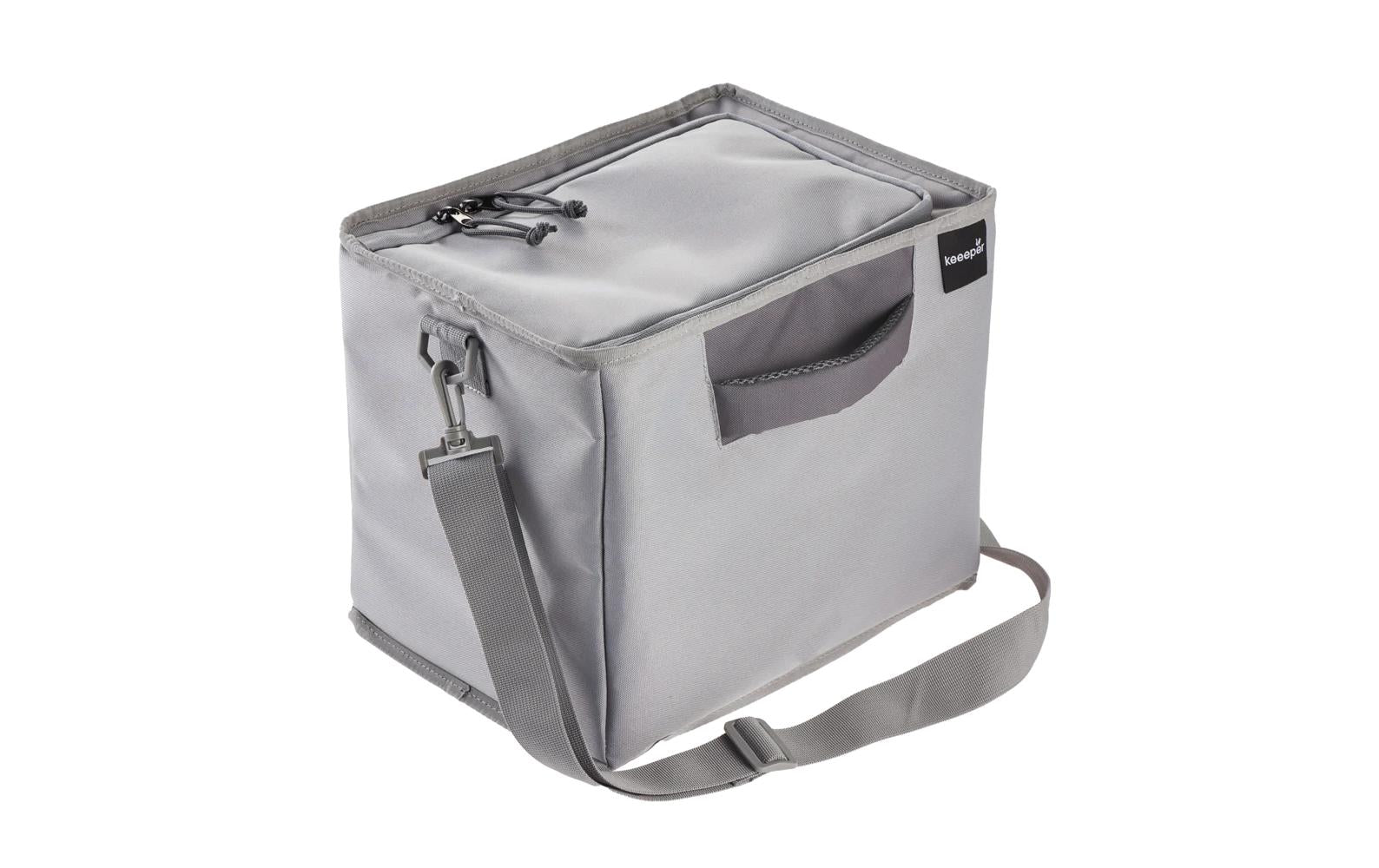 keeeper Isoliertasche L – faltbar, mit Schultergurt, isoliert – 19 l – grau – Polyester