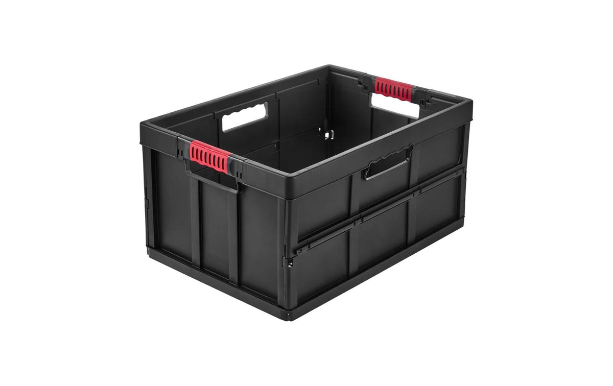 keeeper benno Klappbox 45 l – mit Softgriffen, faltbar, Tragkraft 50 kg, graphite, B 535 × H 275 × T 375 mm