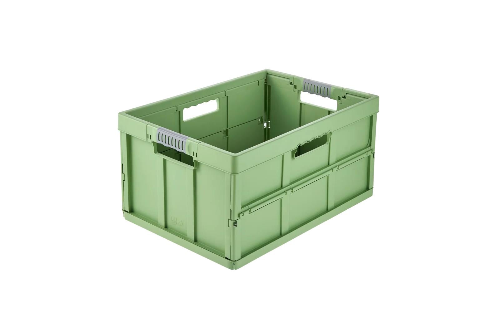keeeper Eco Benno Klappbox 45 l – faltbar – Kunststoff – grün – 535 × 275 × 375 mm