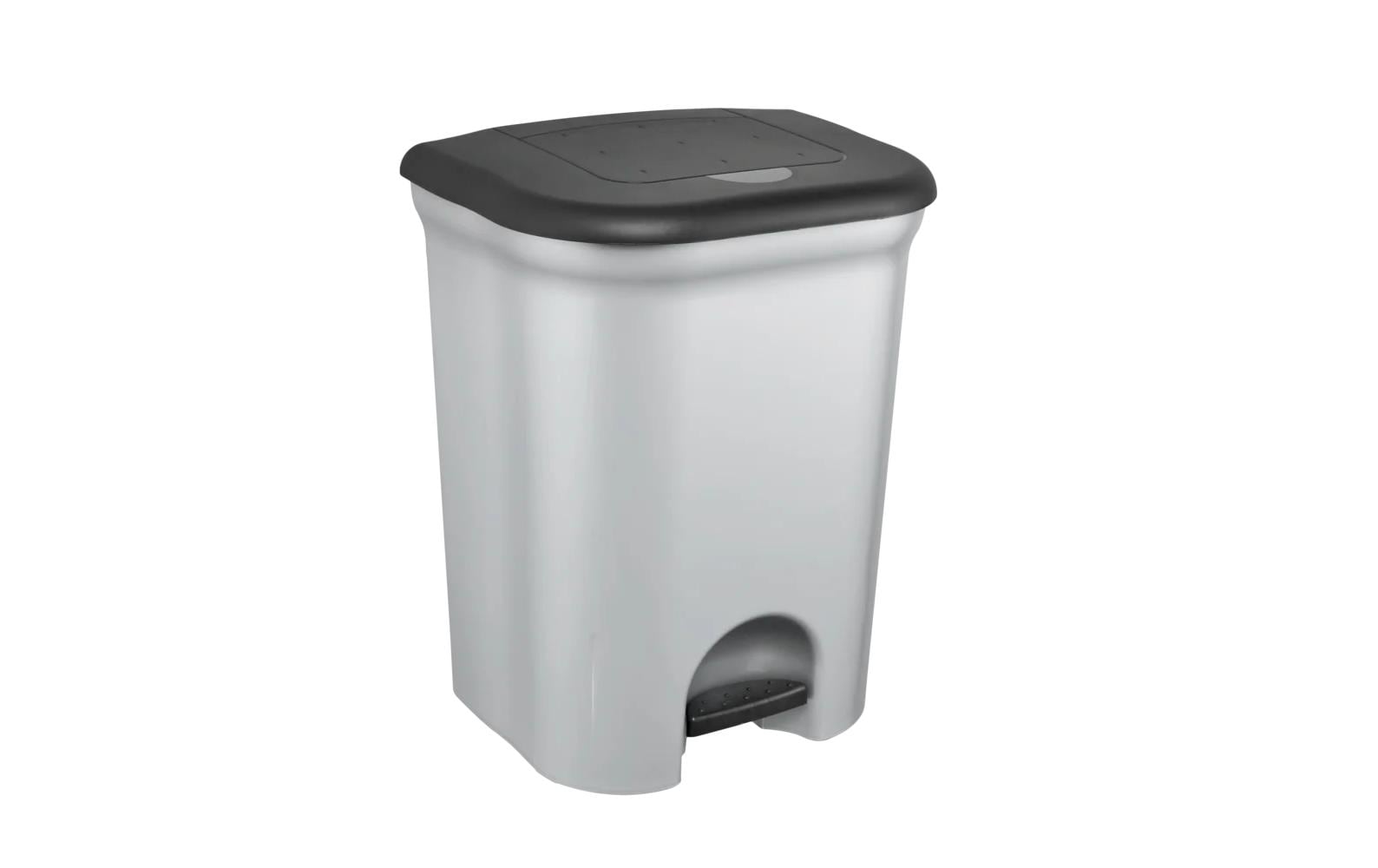 keeeper Systempapierkorb – 22 l – Kunststoff (PP), rechteckig – 2-fach – silber/anthrazit