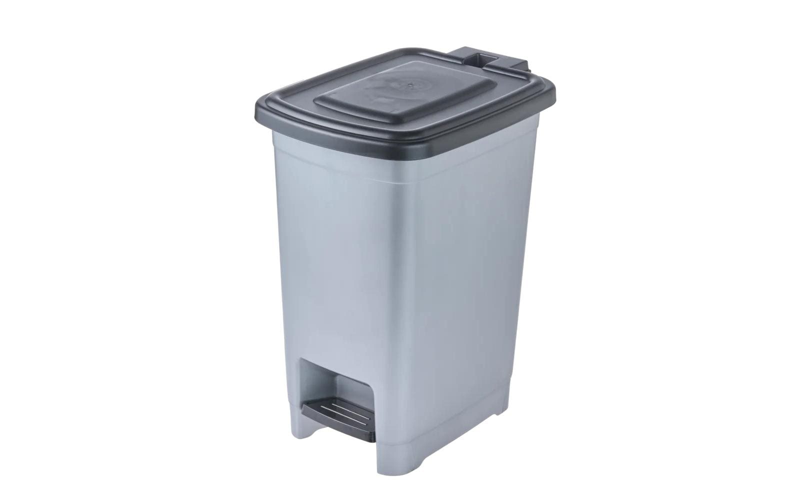 keeeper Treteimer Olaf – 10 l – Kunststoff (PP), rechteckig – silber