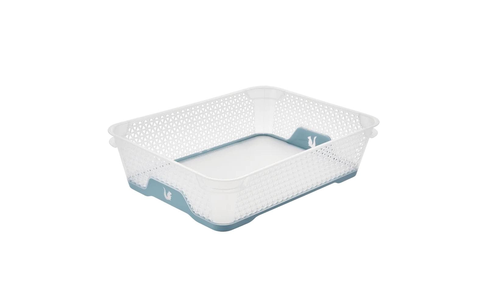 keeeper jonas Aufbewahrungskorb – Kunststoff – Blau/Transparent – für A5 – 200 × 70 × 265 mm