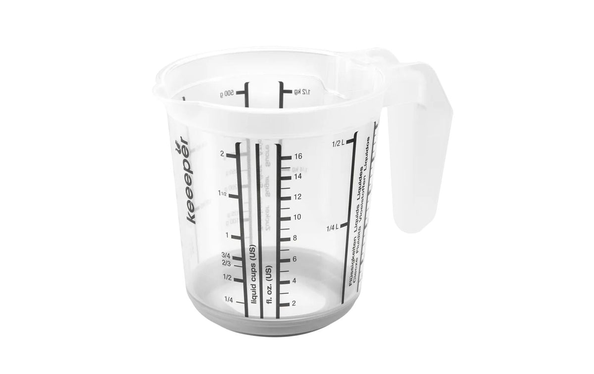 keeeper Messkanne 0,5 l, 10,5 × 16,2 × 11,5 cm, Polypropylen (PP)/TPE, grau/transparent