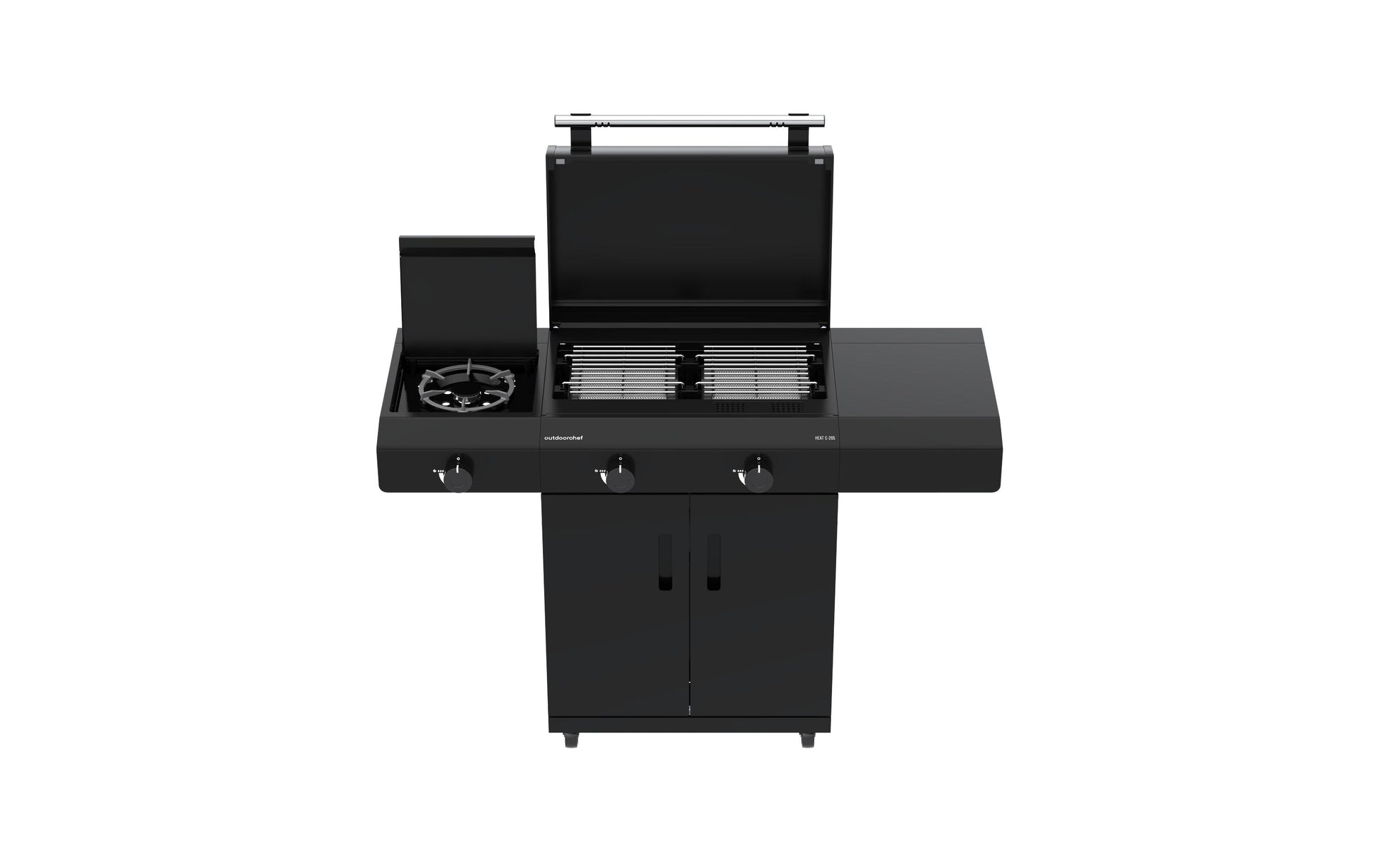 OUTDOORCHEF Gasgrill Heat C-265 – 2 Brenner, 10 100 W – Schwarz