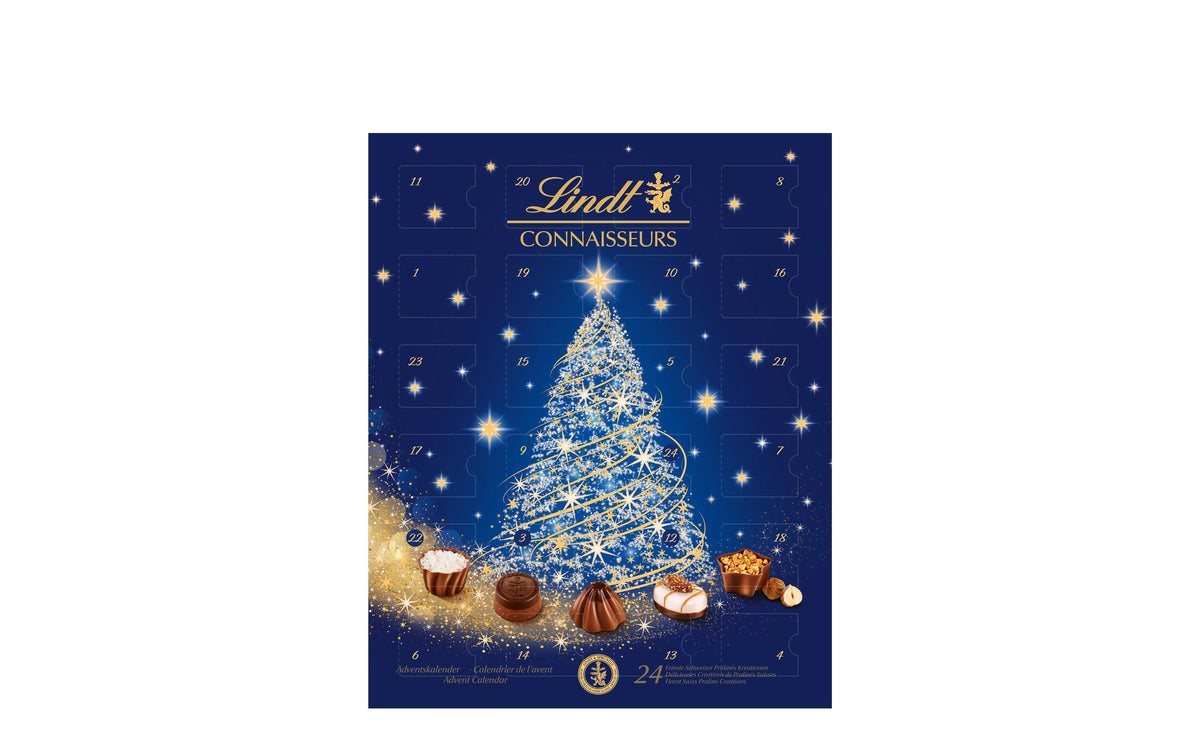 Lindt CONNAISSEURS Adventskalender – Pralinés – 250 g