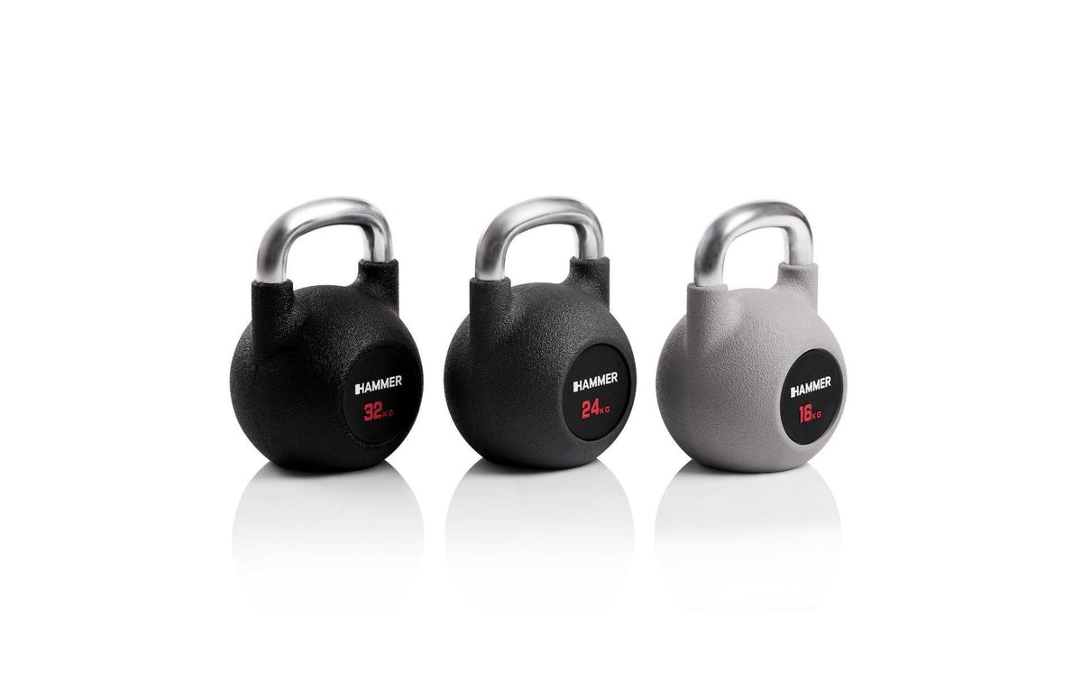 HAMMER Wettbewerbs-Kugelhantel, 32 kg, Gusseisen, Schwarz – 1 Stück