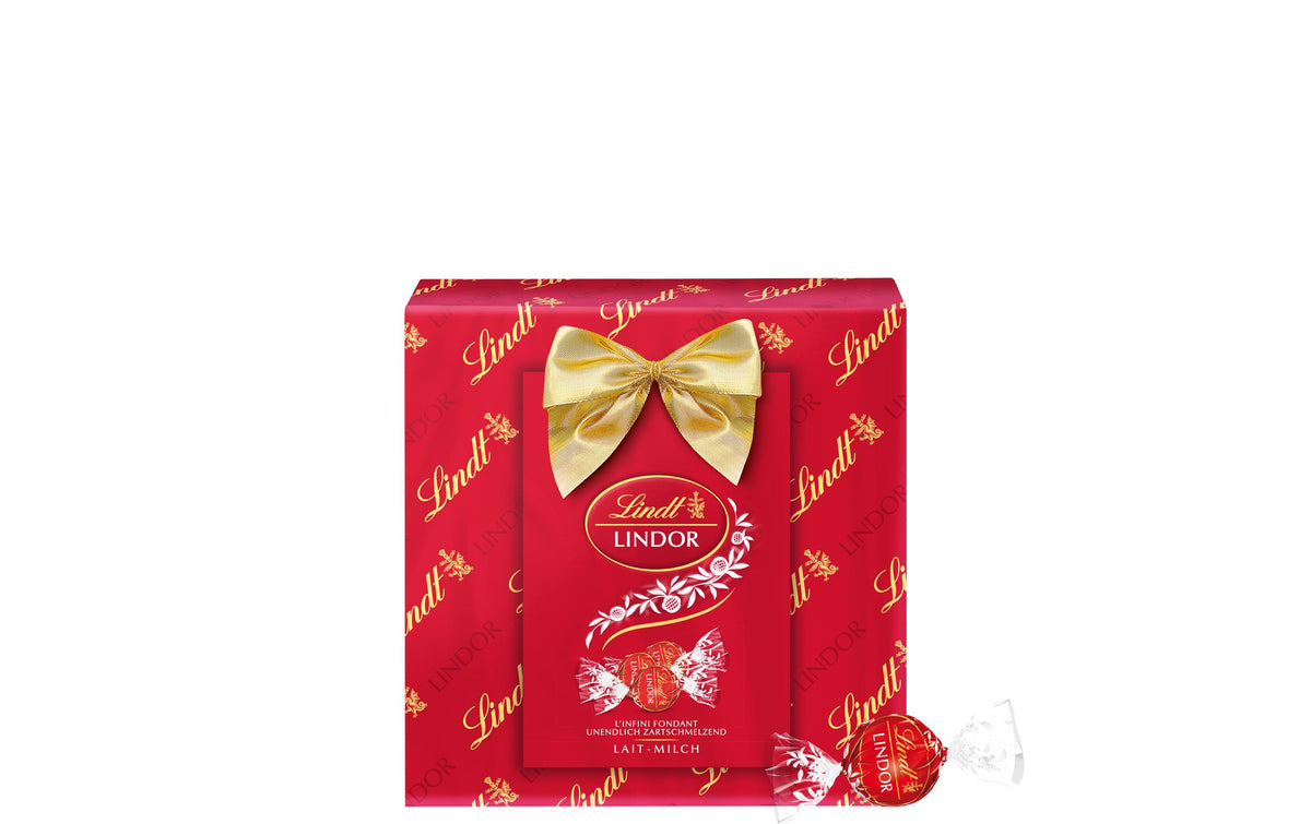Lindt LINDOR Geschenkbox Weihnachten Schokolade – Milch – 137 g