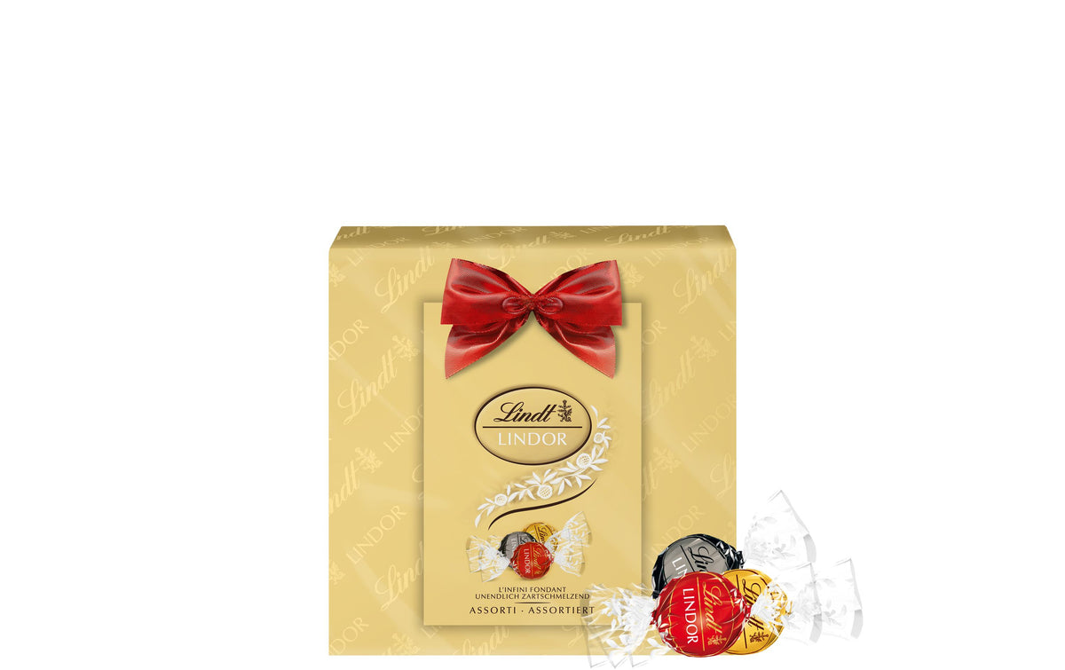 Lindt LINDOR Geschenkbox Weihnachten – Pralinés – 137 g