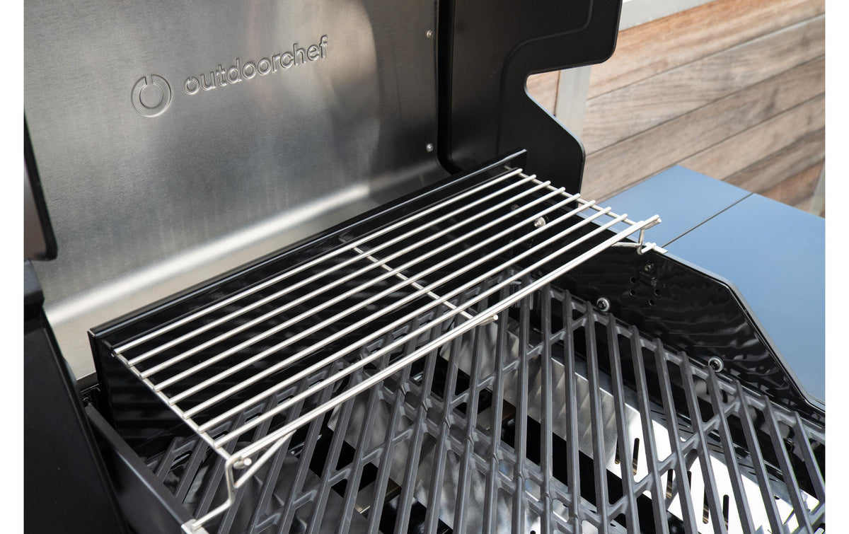 OUTDOORCHEF Grillstation HEAT C-335 – 3 Brenner, 2'688 cm² Grillfläche, 14,1 kW – Schwarz/Edelstahl