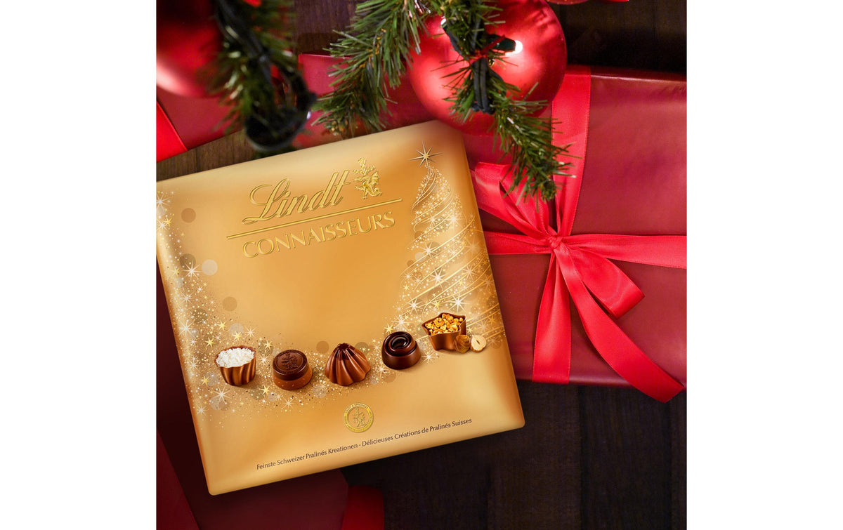 Lindt CONNAISSEURS Pralinés – Weihnachten, assortiert – 143 g