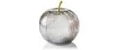 Balthasar Tischleuchte Apfel Mela – Ø 16 × 17 cm, Warmweiss, Grau, Batteriebetrieb, Timer, 3× AA