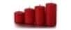 Balthasar Stria Weihnachtskerzen – Ø 24 × 12 cm – rot, 4-teilig