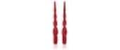 Balthasar Stabkerzen – Ø 2 × 23 cm – Paraffin, Rot – 2-teilig