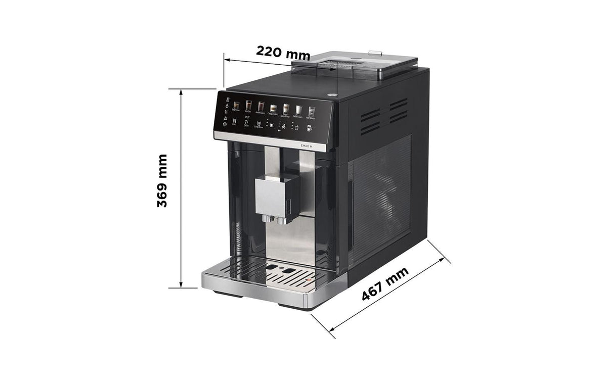 Berger lanz BergerLanz Bella Crema Kaffeevollautomat – 1,8 l, 250 g Bohnenbehälter, Milchschäumer, schwarz