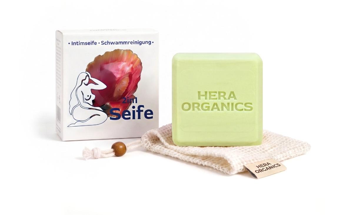 HERA Organics Schwammseife – inkl. Netzbeutel – 75 g