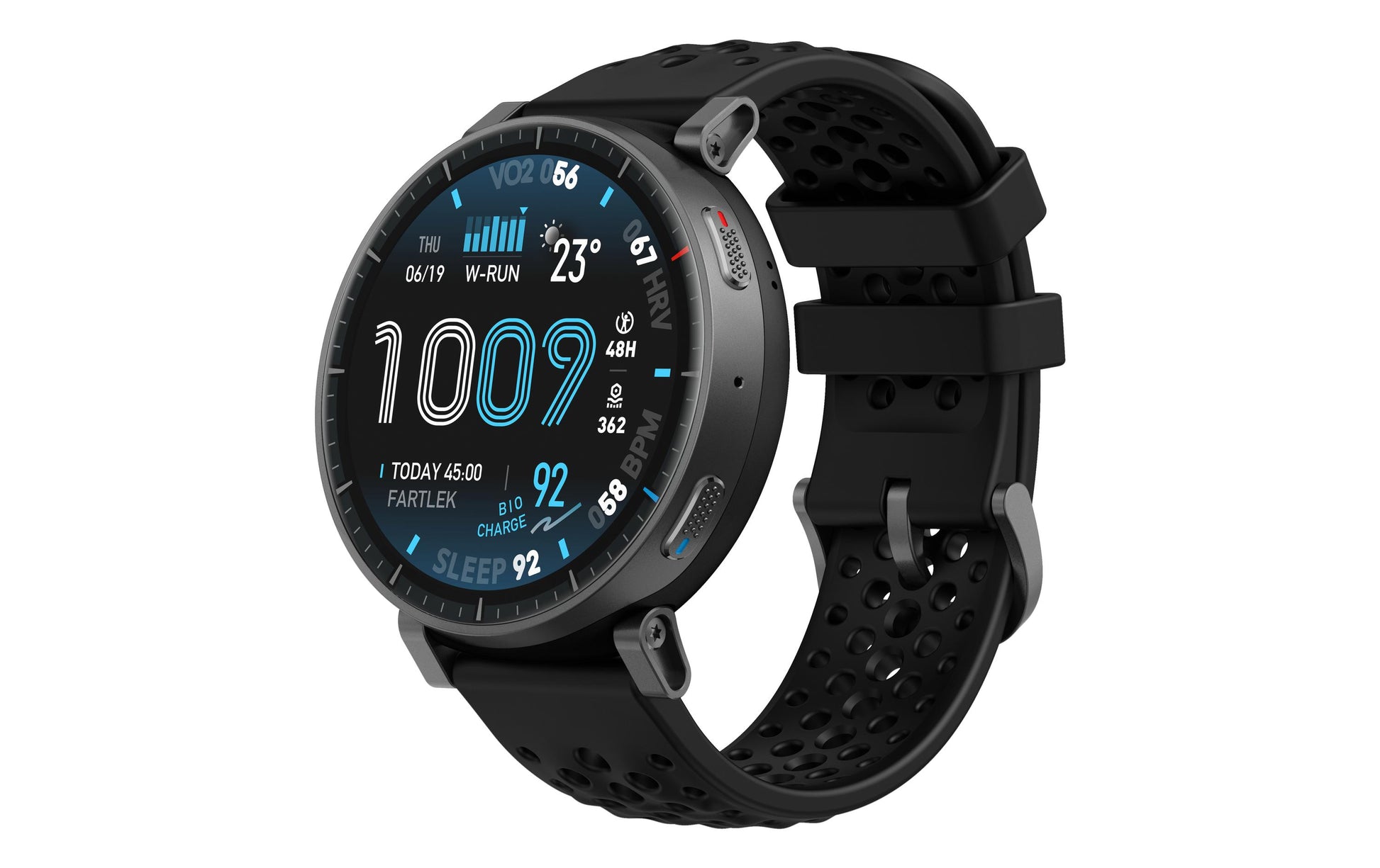 Amazfit Active Max 49 mm GPS – Aluminium Schwarz, Sportband, 50 m, für Android, iOS