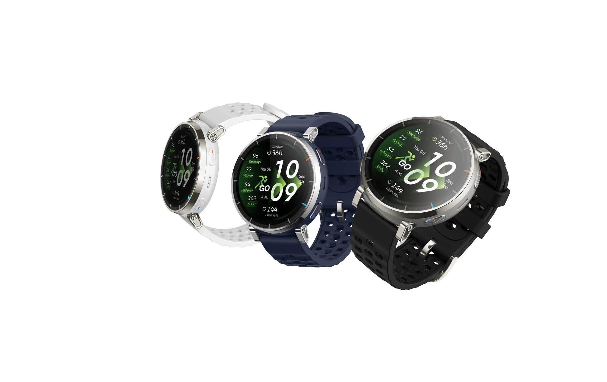 Amazfit Active 3 45 mm GPS – Aluminium Silber, Sportband, Schwarz, 50 m, für Android, iPhone
