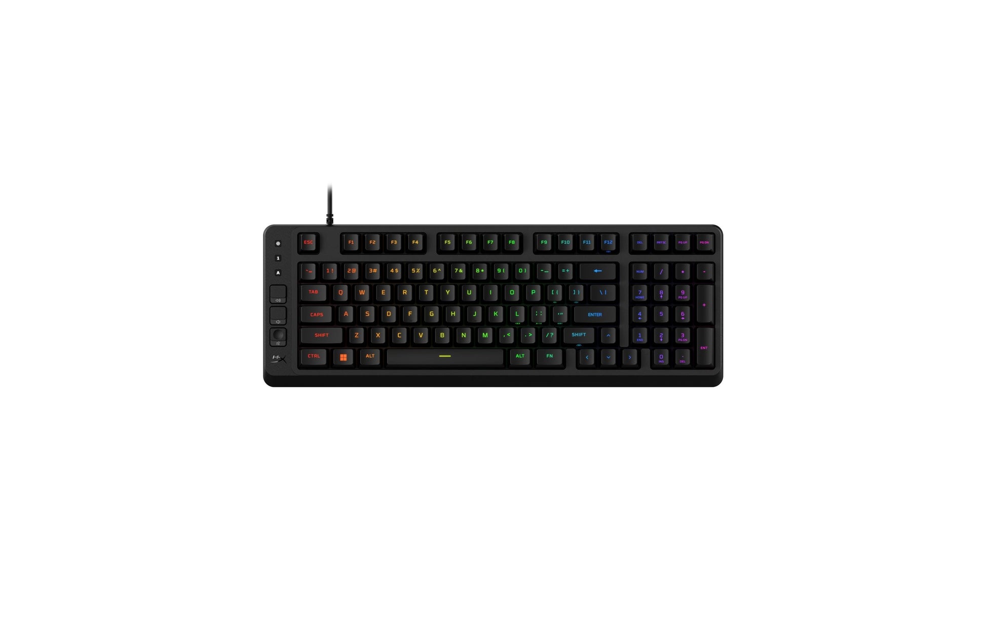 HyperX Eve 1800 – Gaming-Tastatur TKL – Mechanisch (HyperX Red), RGB – Verkabelt, USB-C – Schwarz