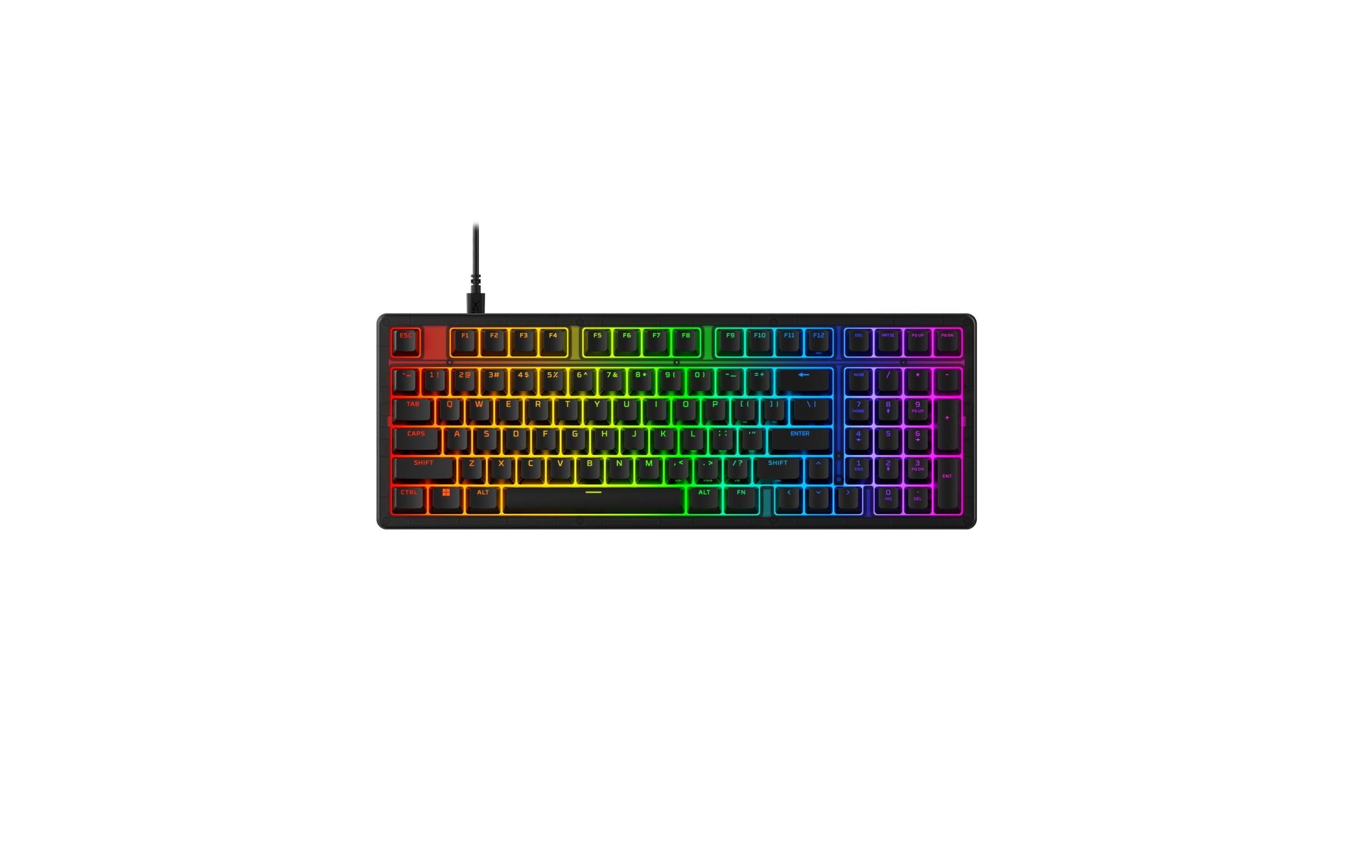 HyperX Origins 2 1800 – Tastatur – Mechanisch – USB-C – Ohne Ziffernblock – Für PC, PS5, Xbox Serie