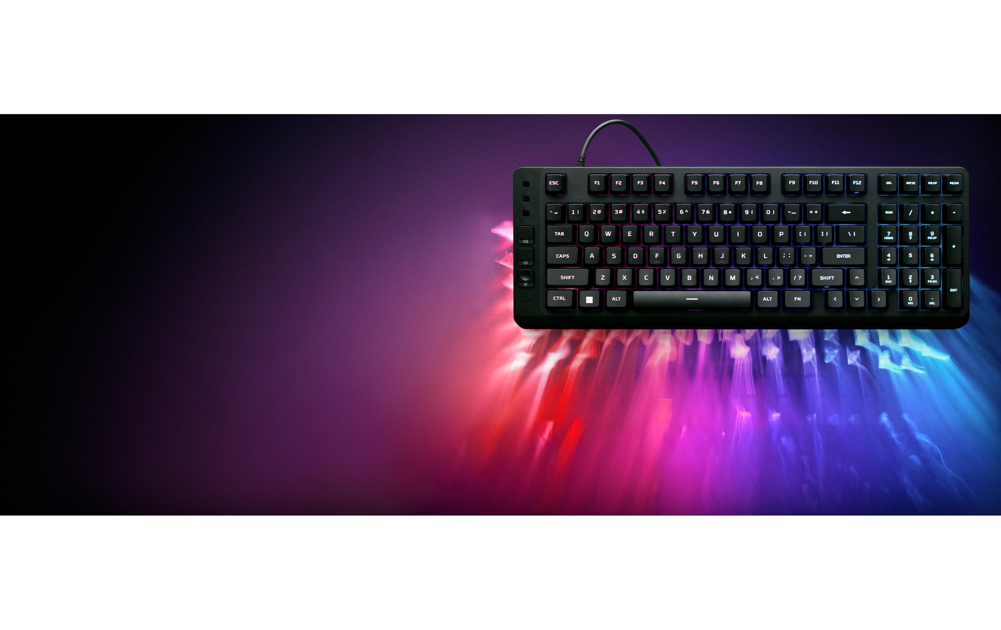 HyperX Eve 1800 – Gaming-Tastatur TKL – Mechanisch (HyperX Red), RGB – Verkabelt, USB-C – Schwarz