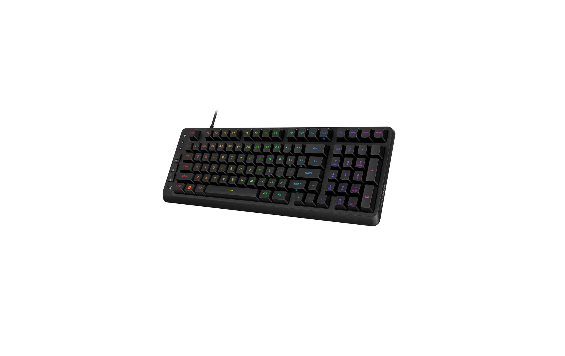 HyperX Eve 1800 – Gaming-Tastatur TKL – Mechanisch (HyperX Red), RGB – Verkabelt, USB-C – Schwarz